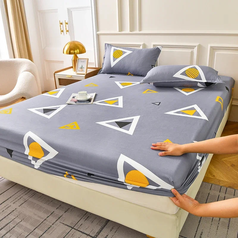 Fitted Sheet Set Floral Style Bed Cover Pillowcase постельное бельё Home Elastic Bedsheet Skin-friendly Bed Linen