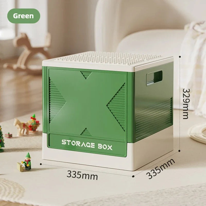 Household large capacity storage box, multifunctional storage box, building block storage box, children's toy storage box