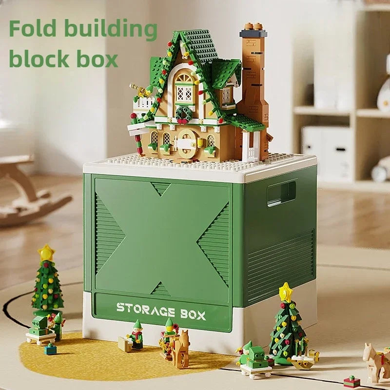 Household large capacity storage box, multifunctional storage box, building block storage box, children's toy storage box