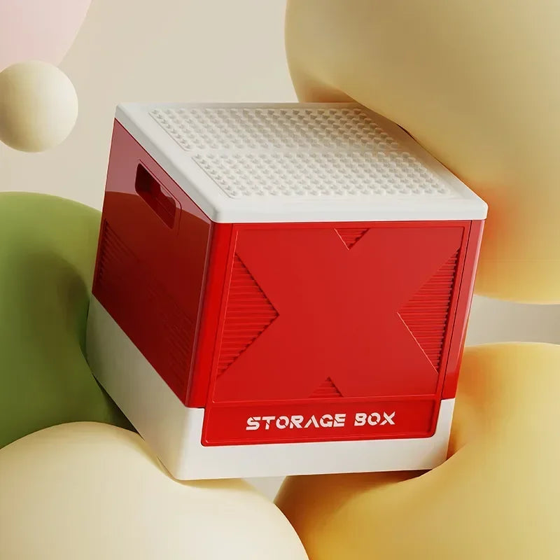 Household large capacity storage box, multifunctional storage box, building block storage box, children's toy storage box