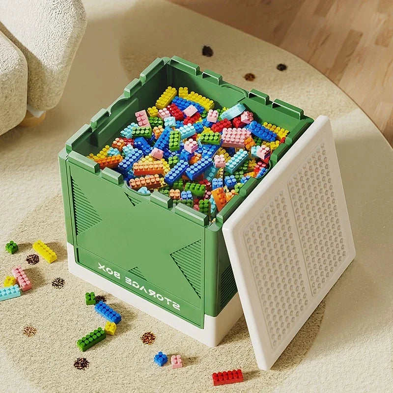 Household large capacity storage box, multifunctional storage box, building block storage box, children's toy storage box