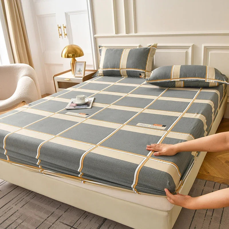 Fitted Sheet Set Floral Style Bed Cover Pillowcase постельное бельё  Home Elastic Bedsheet Skin-friendly Bed Linen