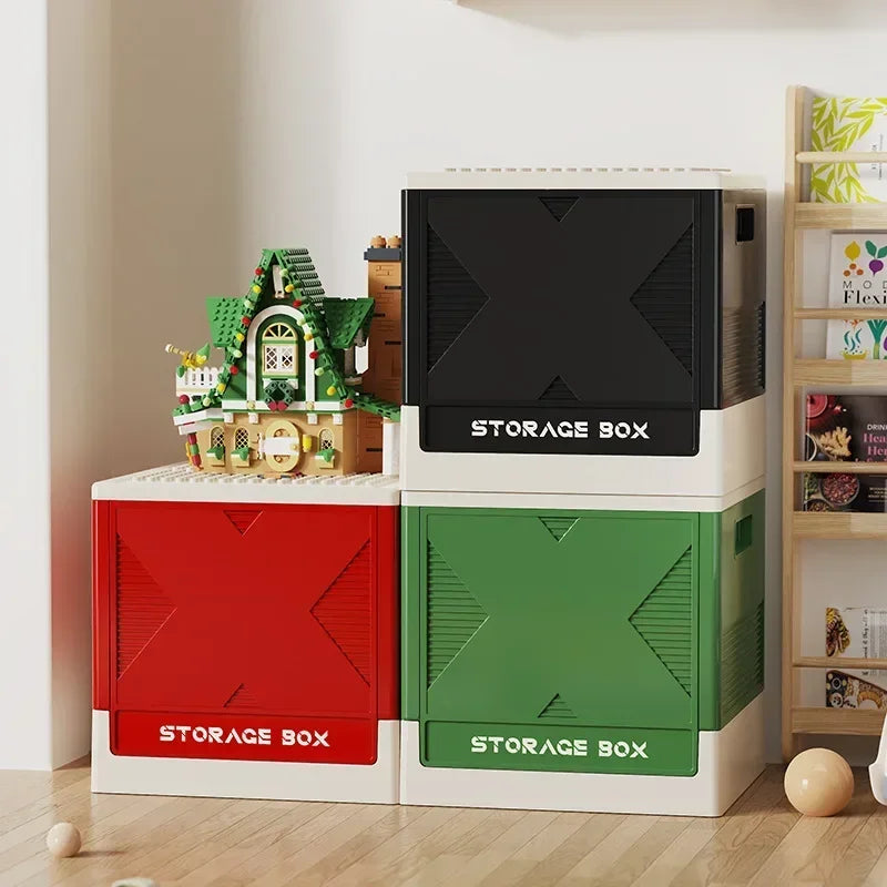 Household large capacity storage box, multifunctional storage box, building block storage box, children's toy storage box