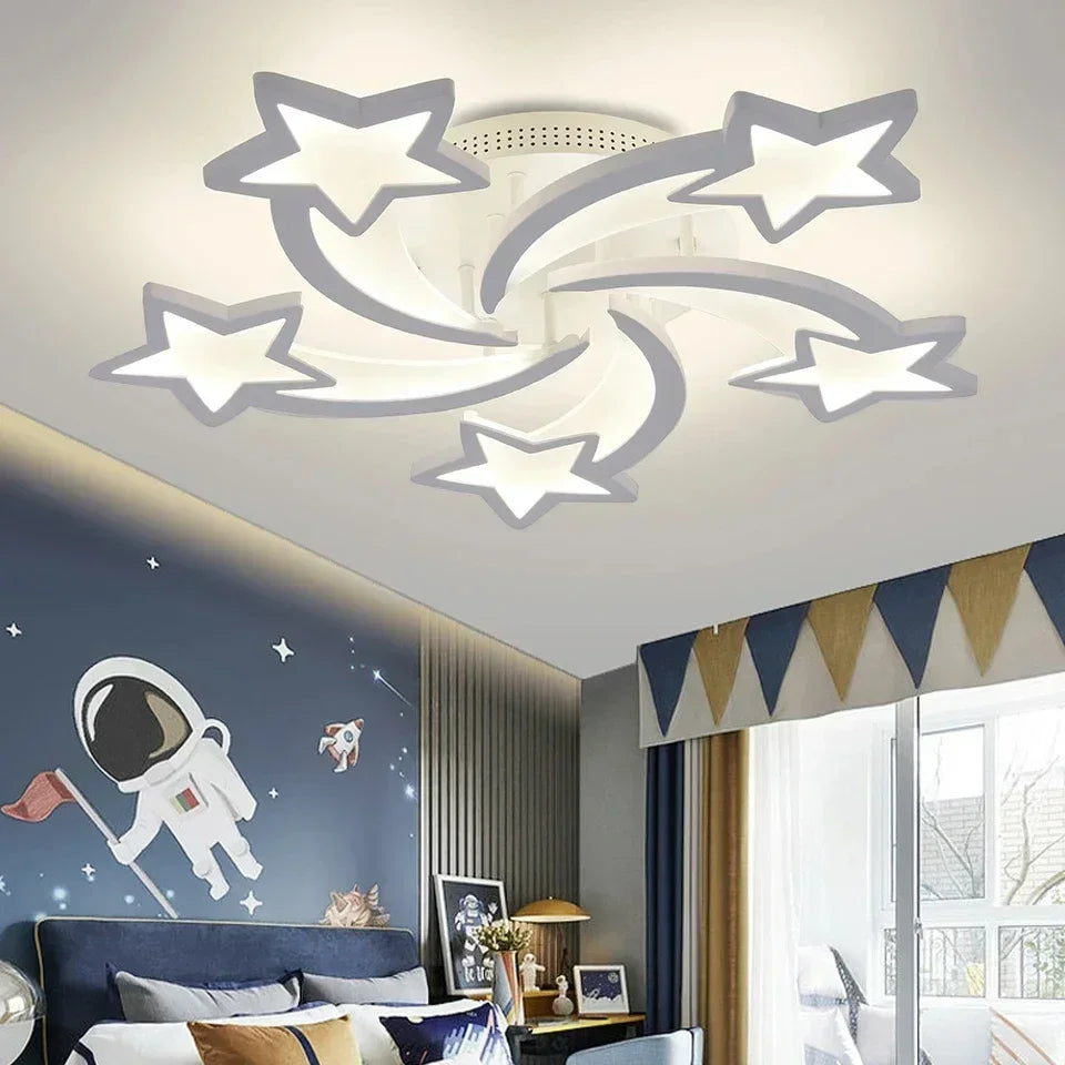 Home Decor Stars LED Ceiling Light Fixtures for Living Room Decoration Lighting Led Lamp Bedroom with Remote Control
