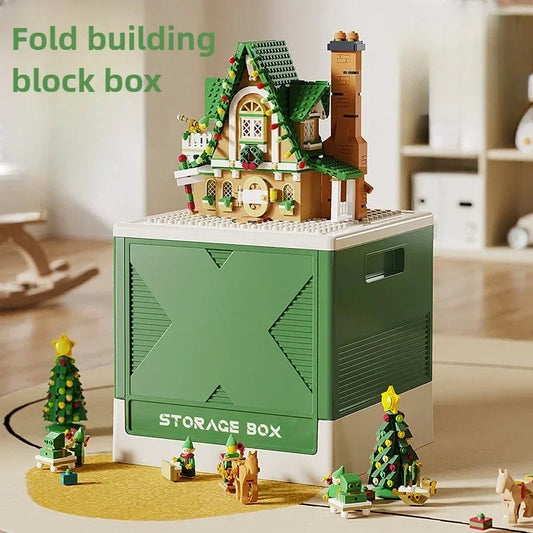 Household large capacity storage box, multifunctional storage box, building block storage box, children's toy storage box