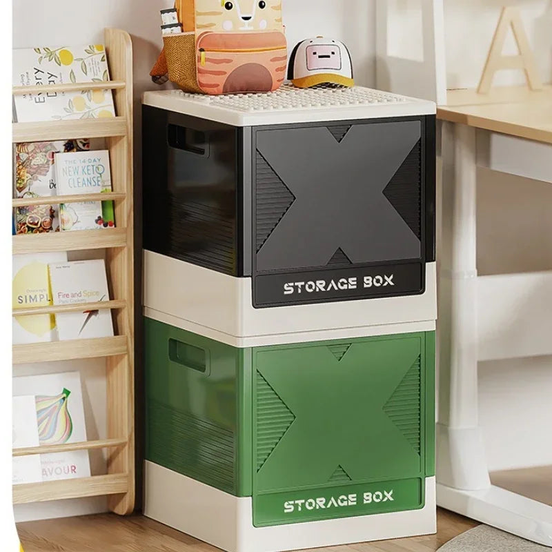 Household large capacity storage box, multifunctional storage box, building block storage box, children's toy storage box